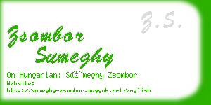 zsombor sumeghy business card